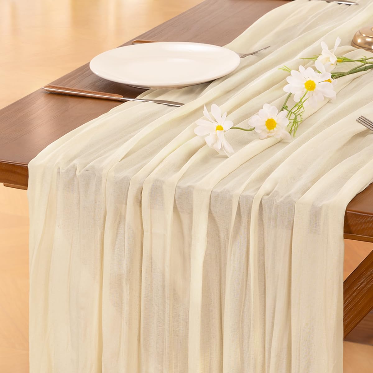 Pink Cheesecloth Table Runner Fall Boho Wedding Birthday Party Home Decor