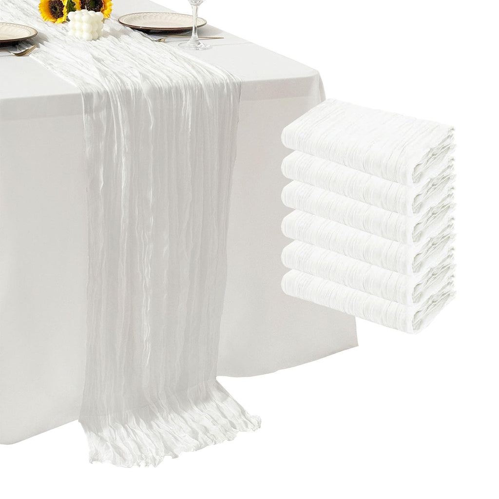 12Pack Dusty Blue Cheesecloth Table Runner 20x120 inch Gauze Table Runner
