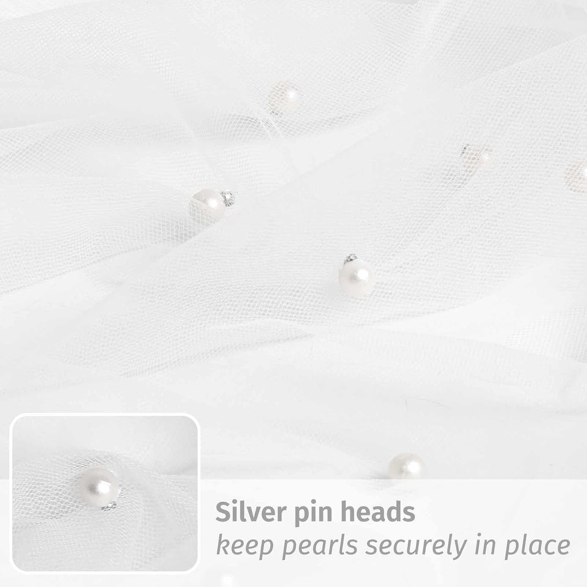 WELTRXE Pearl Table Runner 120 Inch 10FT, White Gauze Table Runners, Rustic Boho for Holiday Wedding Decor, Home Party ,Baby Shower, Birthday Party