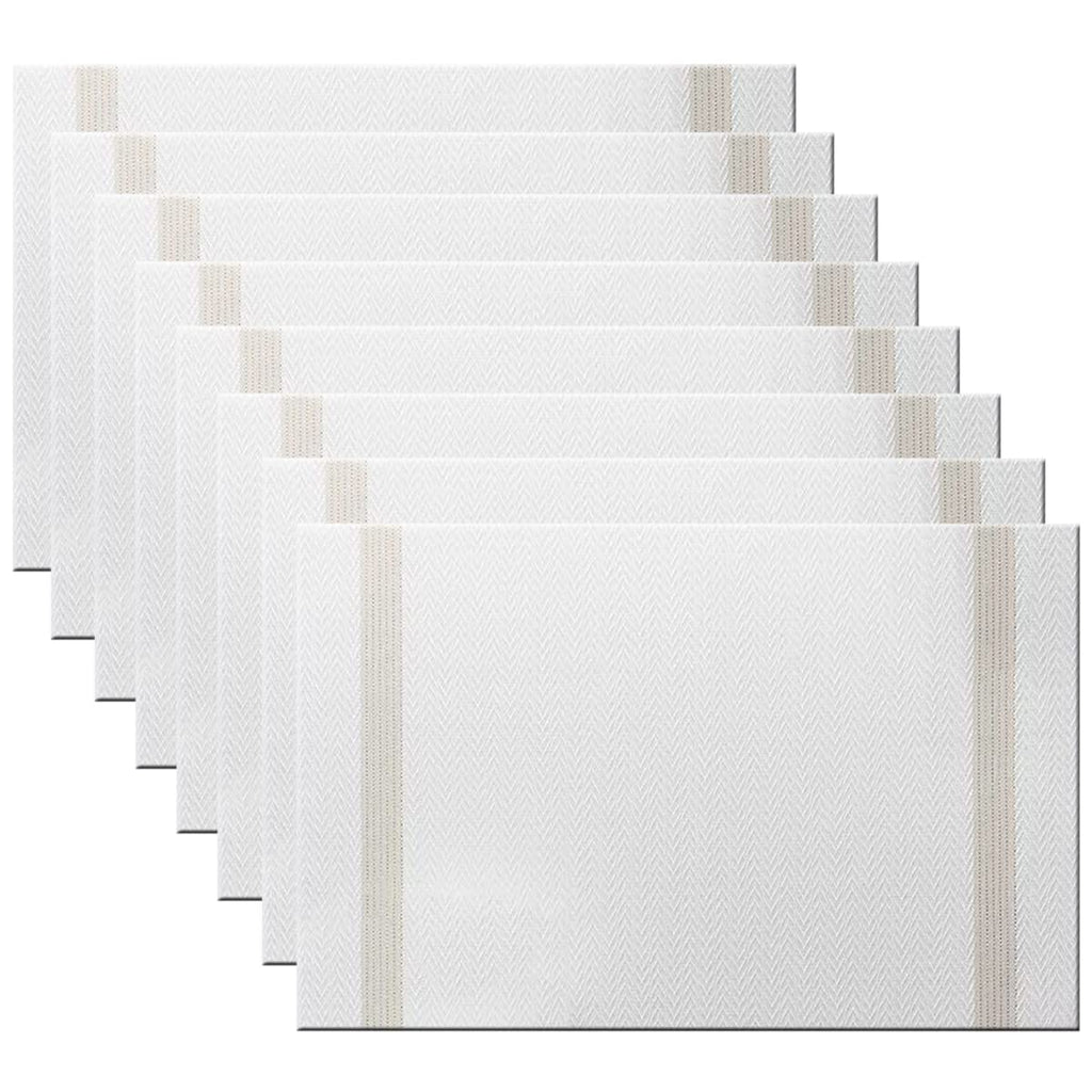 PIGCHCY Placemats,Durable Placemats for Dining Table,Washable Woven Vinyl Kitchen Placemats Set of 4 (Brown)