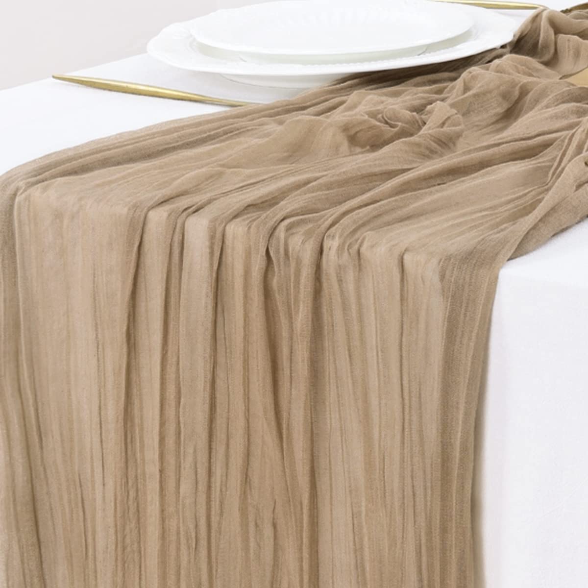 Cheesecloth Table Runner White Fall Boho Wedding Birthday Party Home Decor