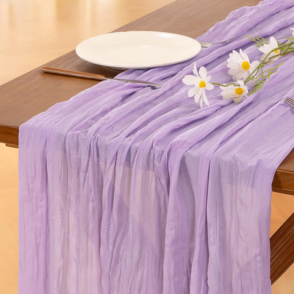 Cheesecloth Table Runner White Fall Boho Wedding Birthday Party Home Decor