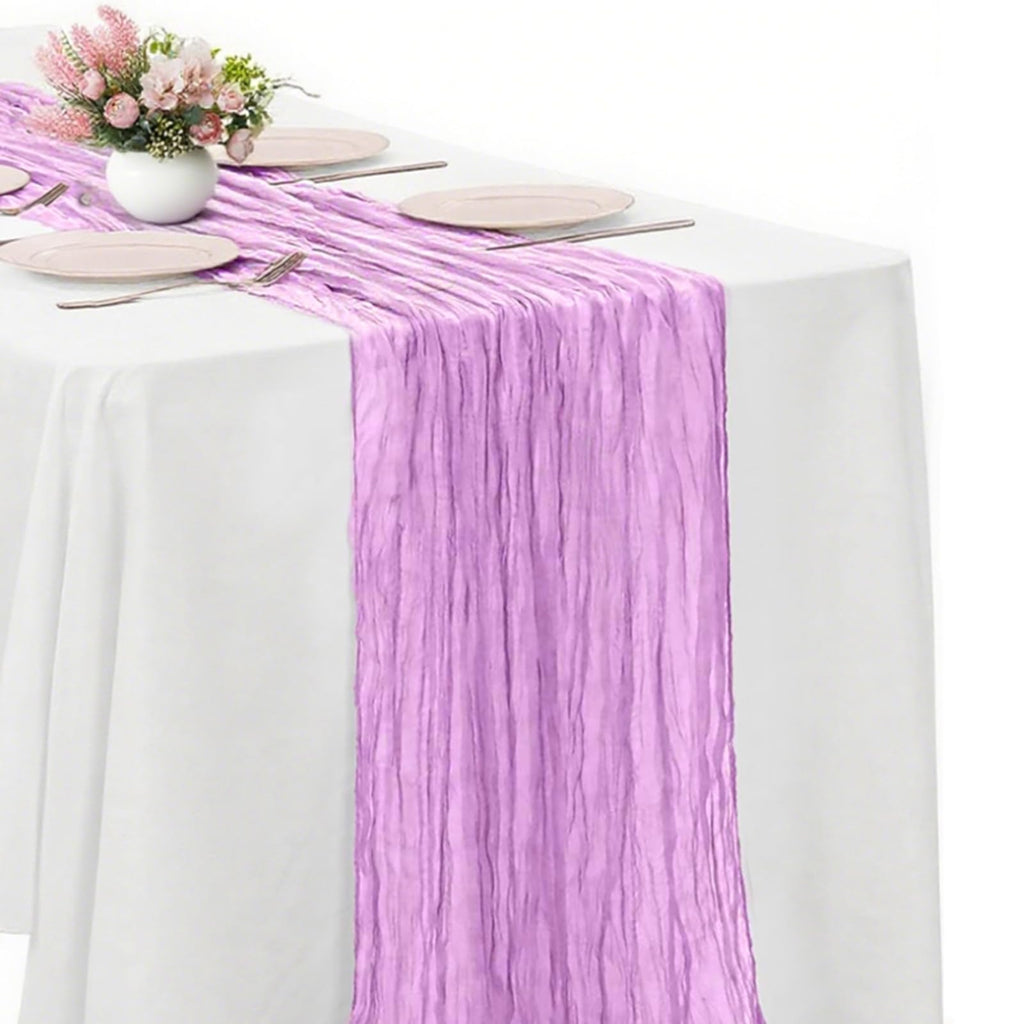 10 Pack New Sage Green Cheesecloth Table Runner -21*120Inch Long Boho Wedding Table Decor, Rustic Gauze Fabric Runner for Bridal Showers, Baby Showers & Parties (Sheer, Lightweight, Wrinkled Design)