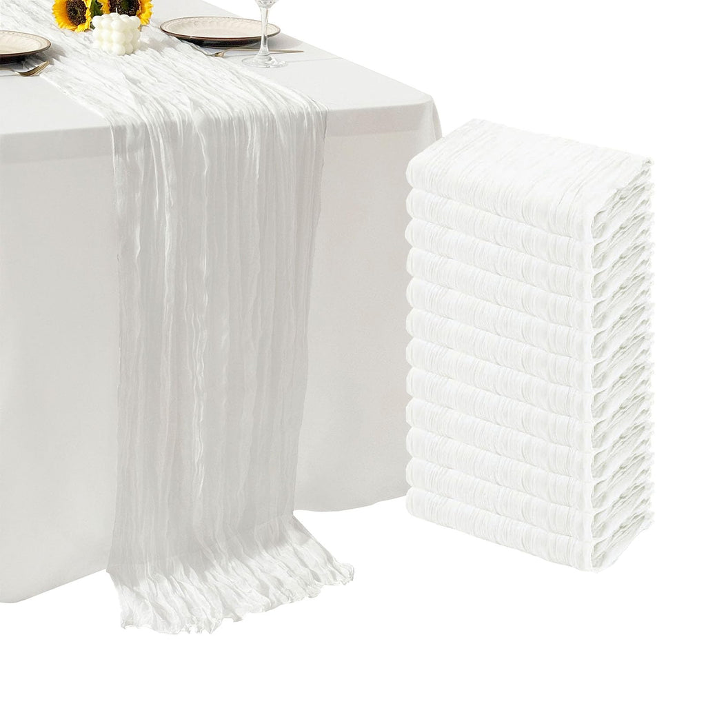 12Pack Dusty Blue Cheesecloth Table Runner 20x120 inch Gauze Table Runner