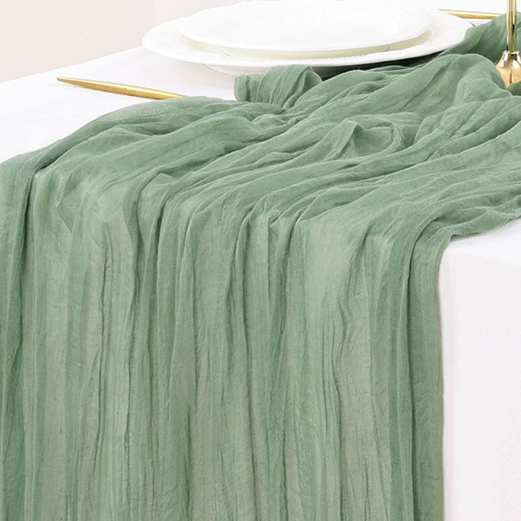 Cheesecloth Table Runner White Fall Boho Wedding Birthday Party Home Decor