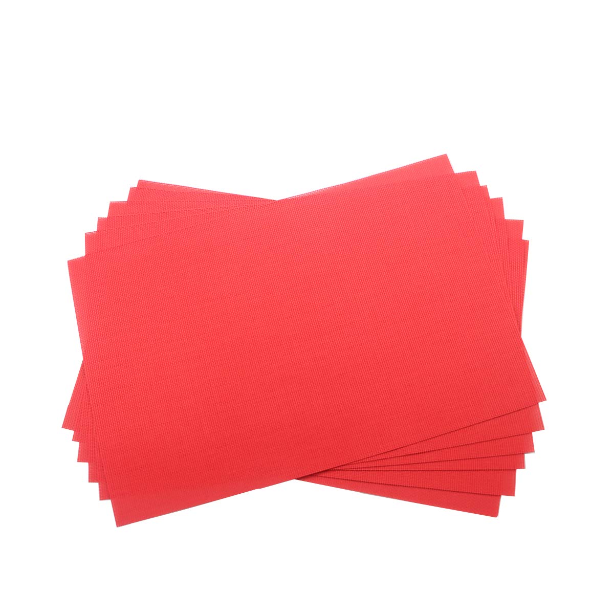 Place Mats PVC Set of 6, Table Placemats Set of 6 PVC Woven Vinyl Place Mats Table Mats Natural Color (6 pcs, Silver Tree)