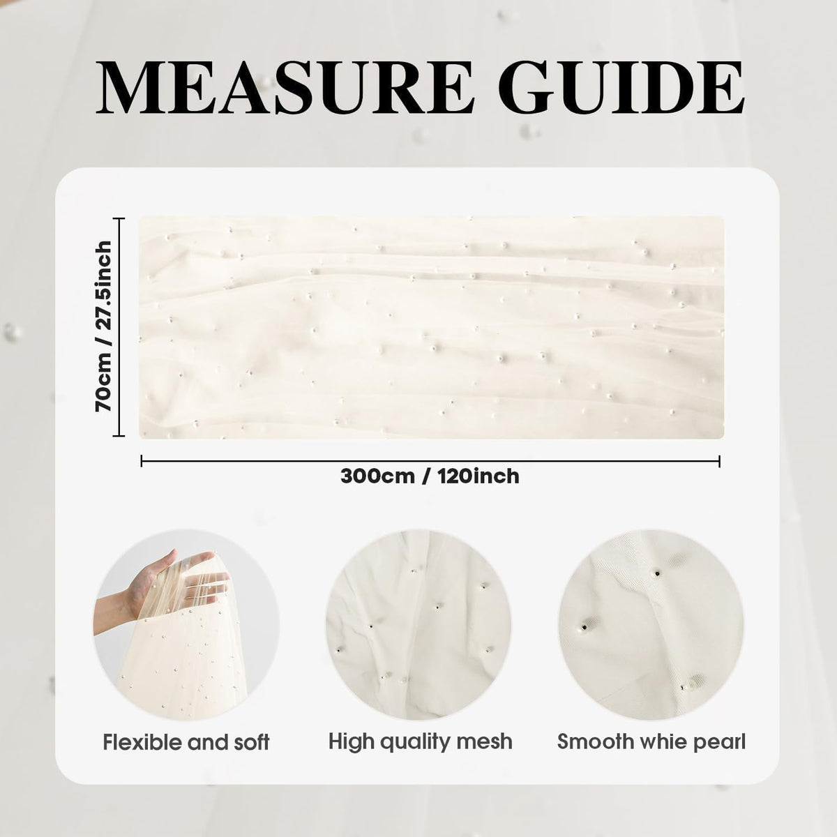 Artoid Mode 6-Pack Pearl Beige Gauze Table Runner 10FT Home Decor
