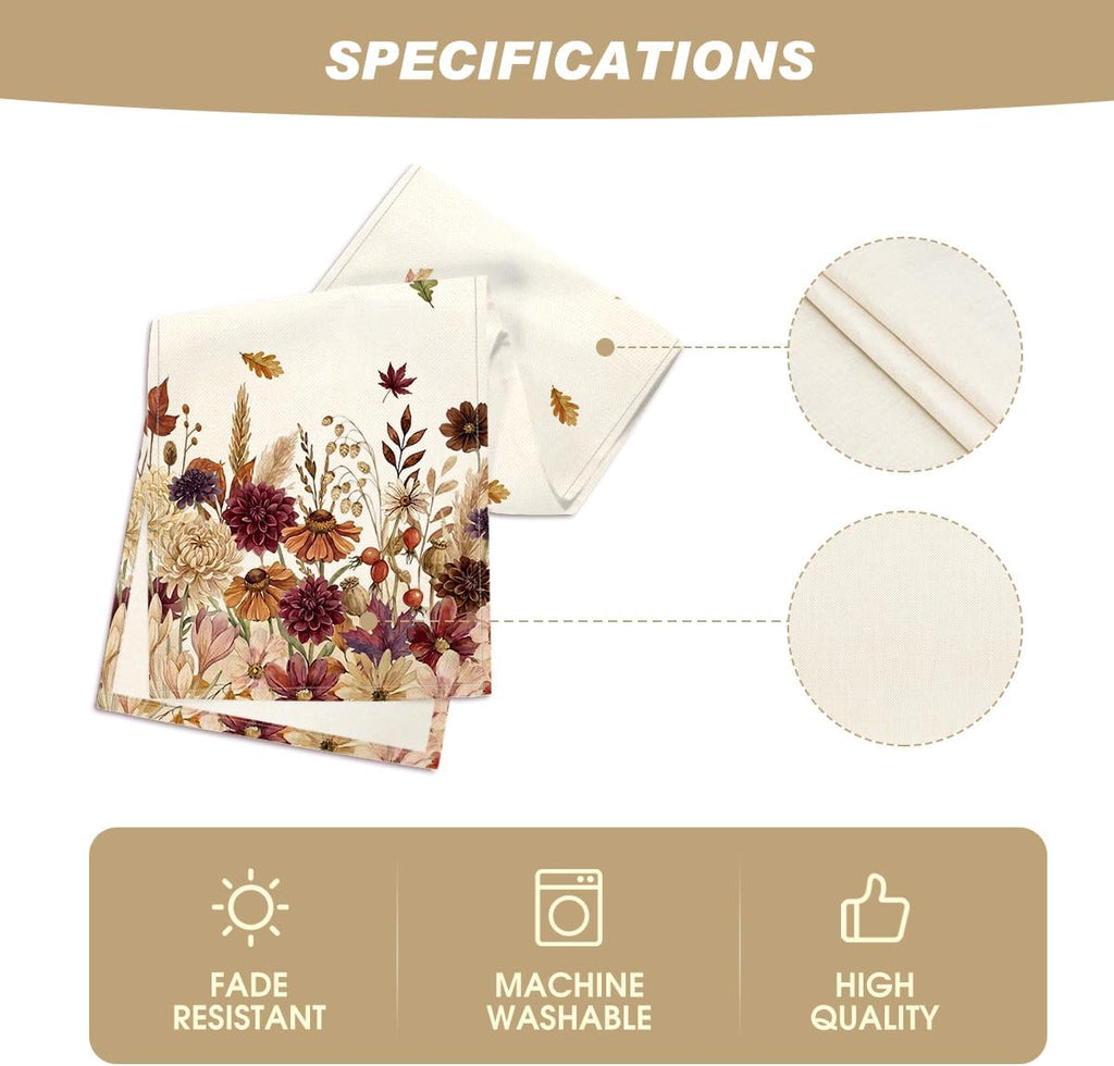 Artoid Mode 210 GSM Fall Table Runner Home Party Decor 13x36 Inch
