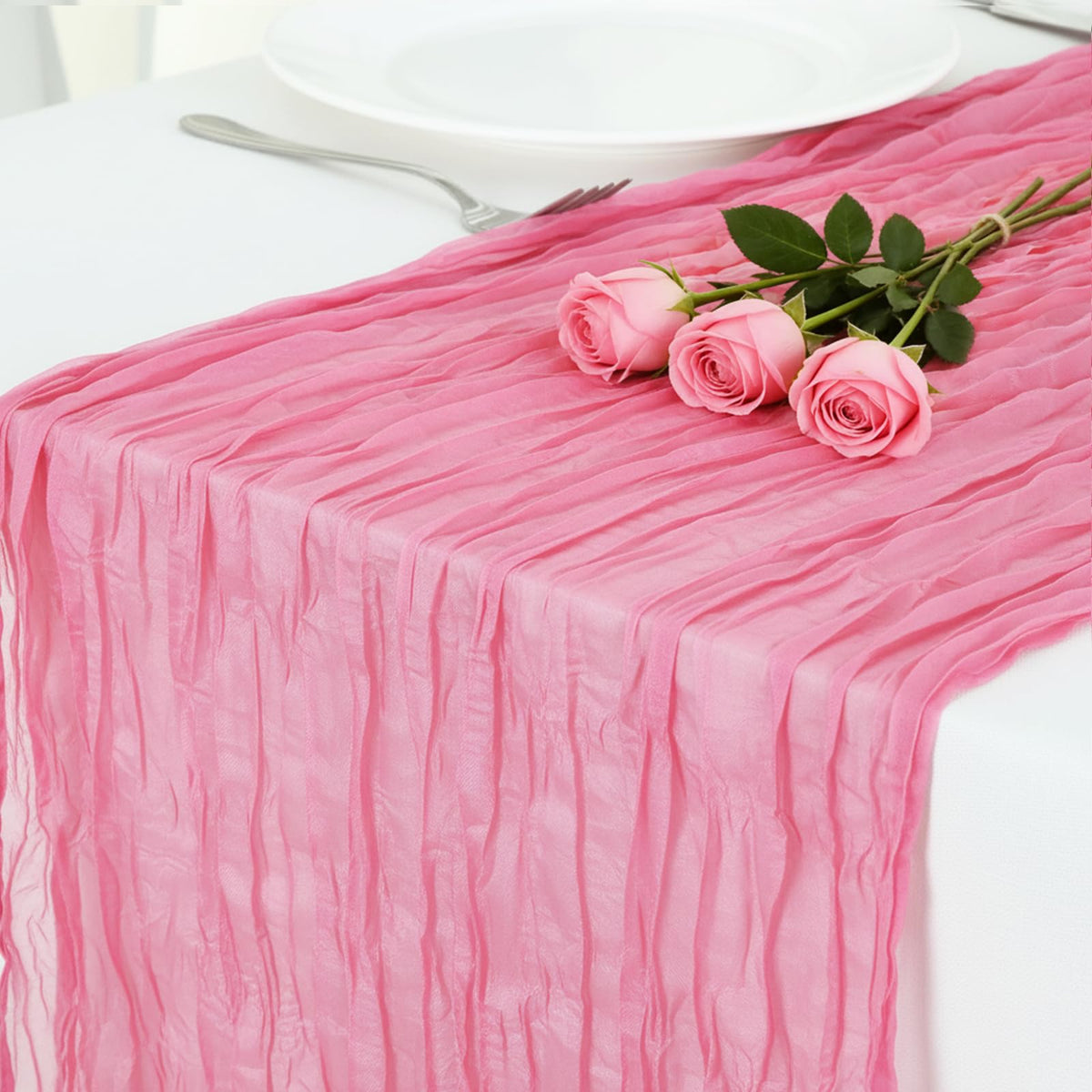 3 Pack Sage Green Cheesecloth Table Runner 120 Inch Boho Wedding Decor