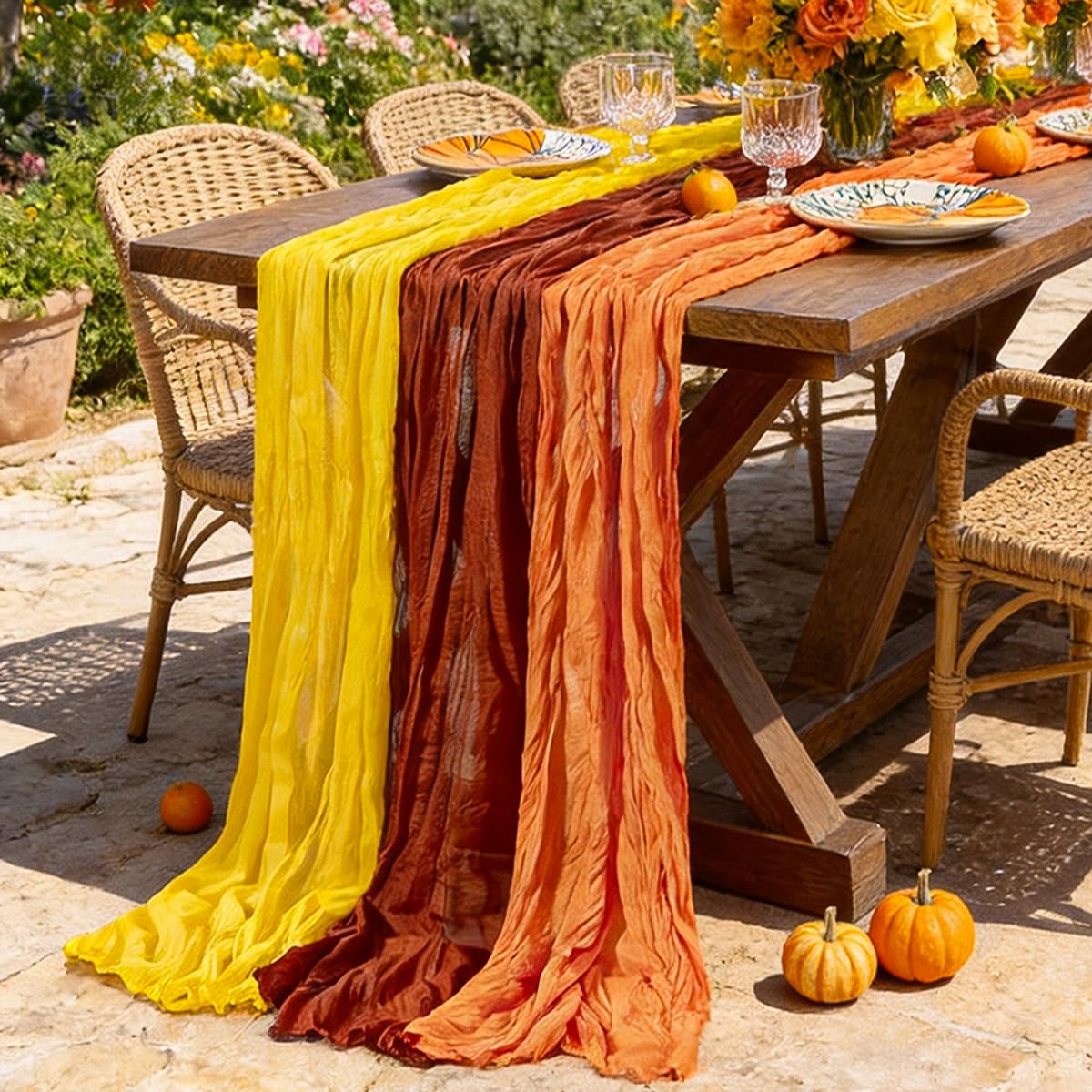 Sage Green Cheesecloth Table Runner Fall Wedding Birthday Party Home Decor