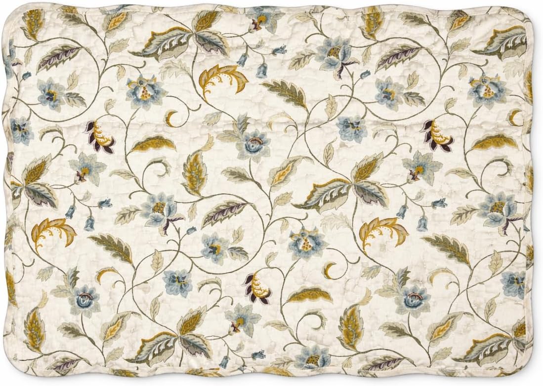 Bailey Vintage Quilted 100% Cotton Set of 6 Placemats 13" x 19"