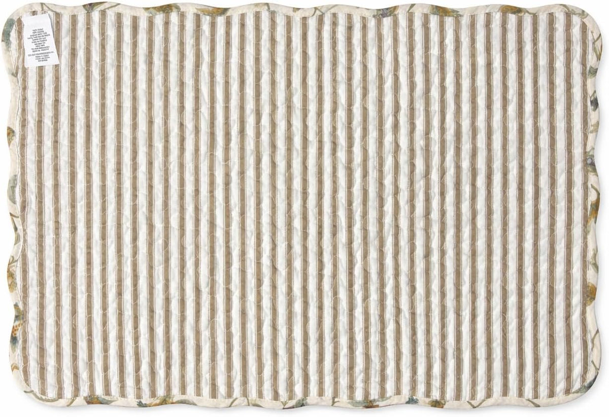 Bailey Vintage Quilted 100% Cotton Set of 6 Placemats 13" x 19"