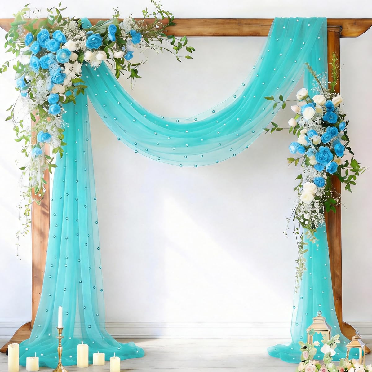 Socomi Pearl Table Runner Fall Tulle Gauze Sheer Wedding Party Home Decor