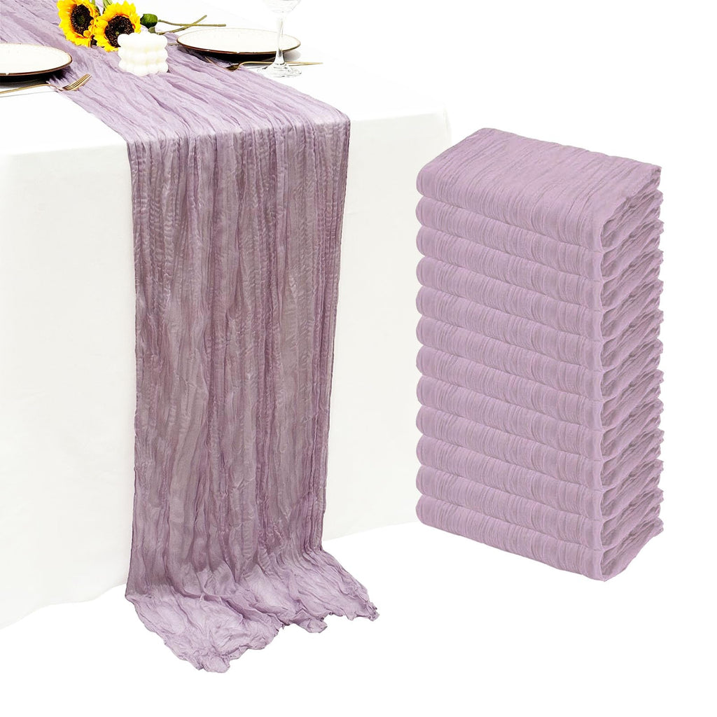 12Pack Dusty Blue Cheesecloth Table Runner 20x120 inch Gauze Table Runner