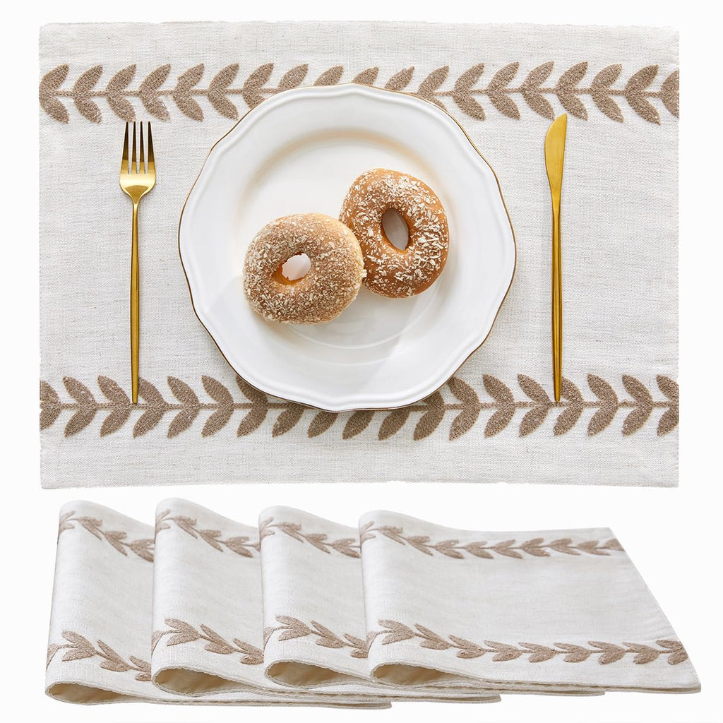 Wracra Embroidered Table Runner, White Table Runners 72 Inches Long
