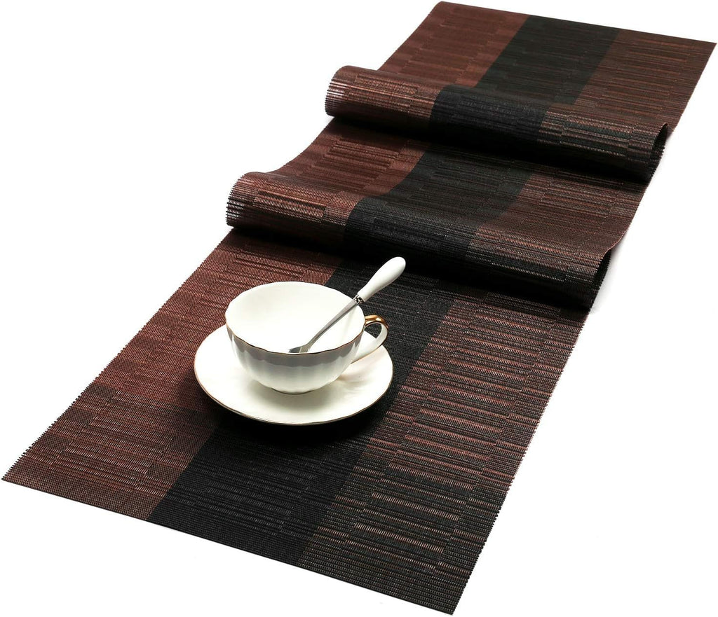 SHACOS Teal Blue Woven Placemats Set of 6 Place Mats for Dining Table