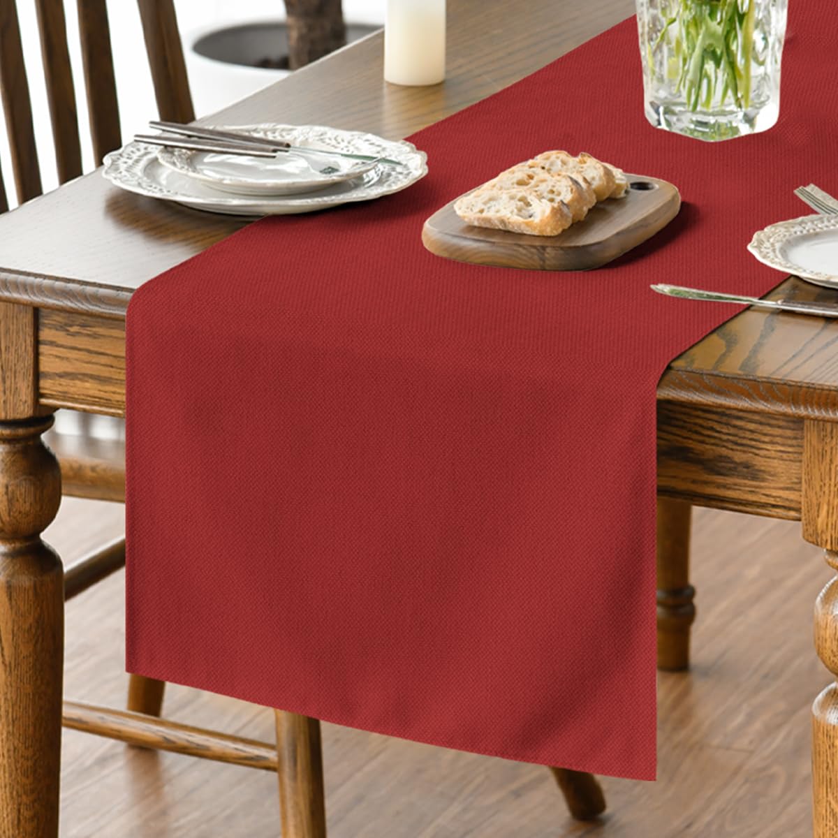 Artoid Mode Light Brown Table Runner, Seasonal Fall Washable Kitchen Dining Table Decoration for Home Party Decor 13x72 Inch
