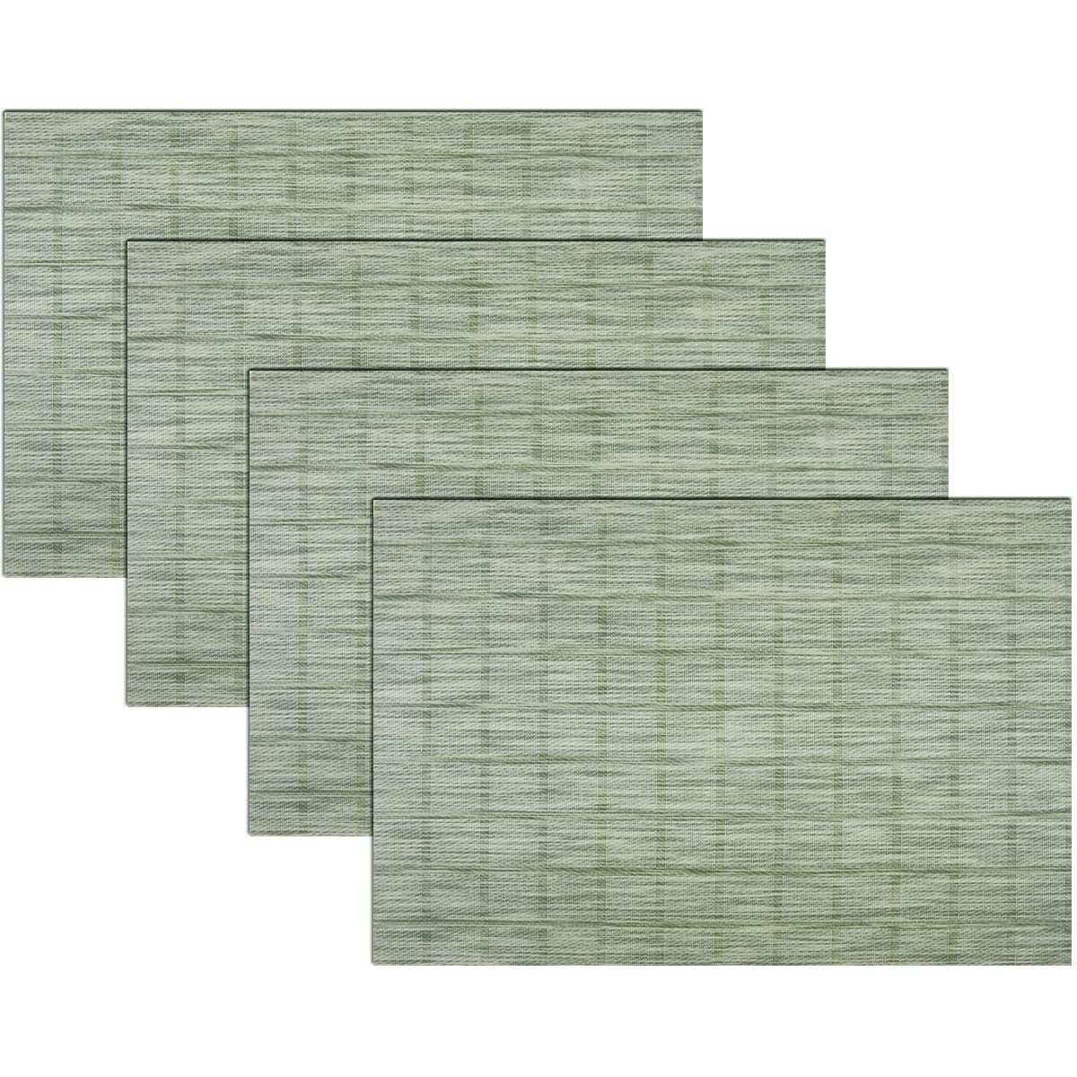 PIGCHCY Placemats,Durable Placemats for Dining Table,Washable Woven Vinyl Kitchen Placemats Set of 4 (Brown)