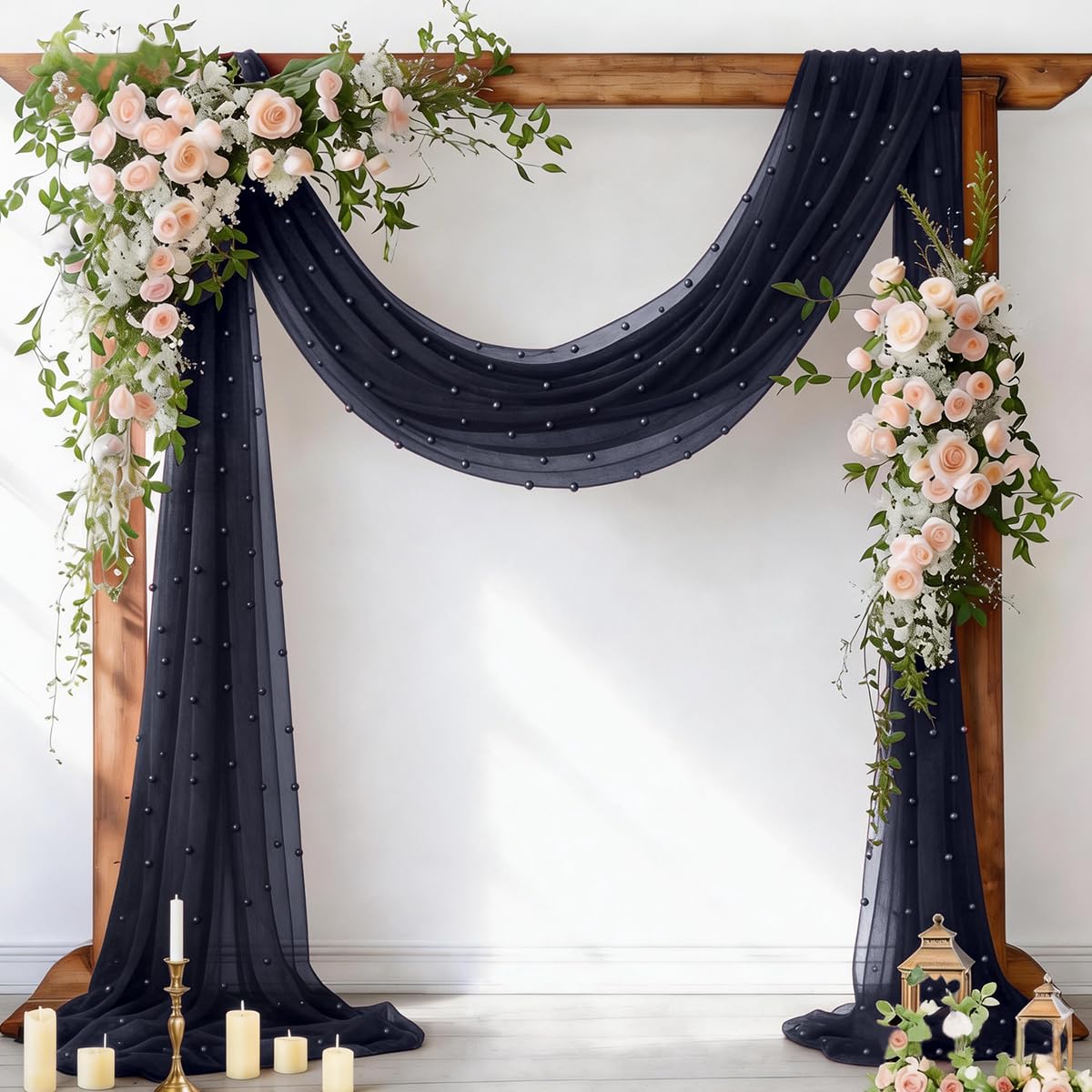 Socomi Pearl Table Runner Fall Tulle Gauze Sheer Wedding Party Home Decor