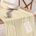 Pureegg 2 Pack Cheesecloth Table Runner 120 Inch Dusty Blue
