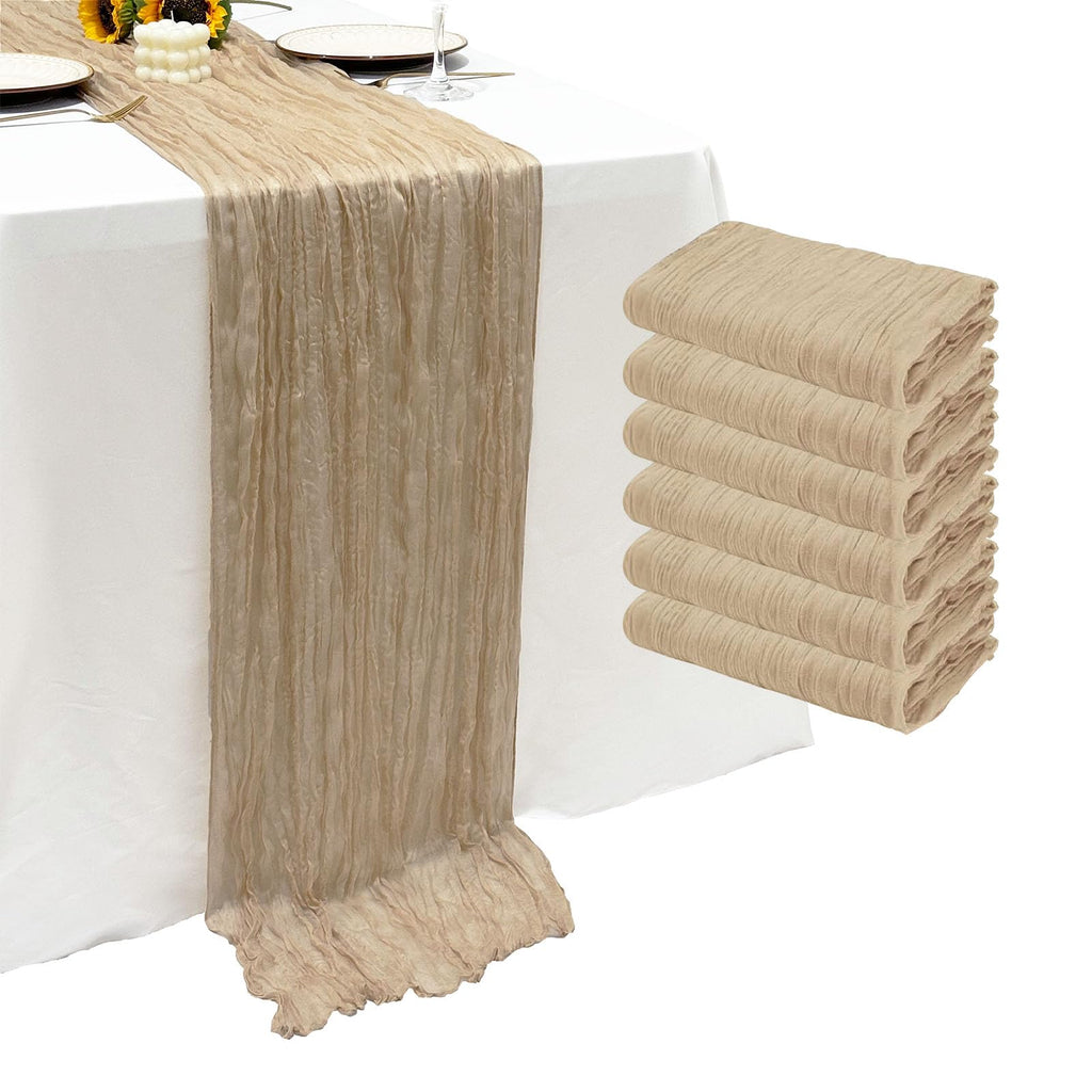 12Pack Dusty Blue Cheesecloth Table Runner 20x120 inch Gauze Table Runner