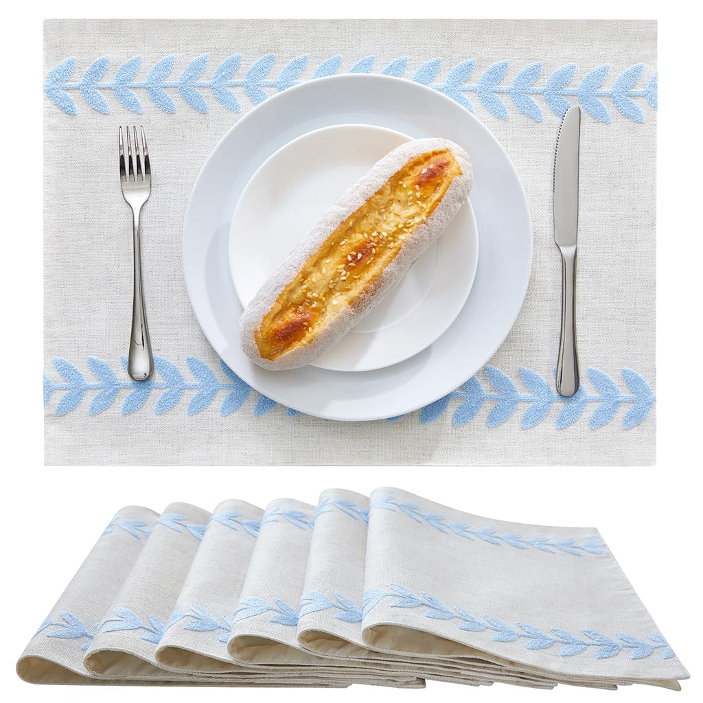 Wracra Embroidered Table Runner, White Table Runners 72 Inches Long