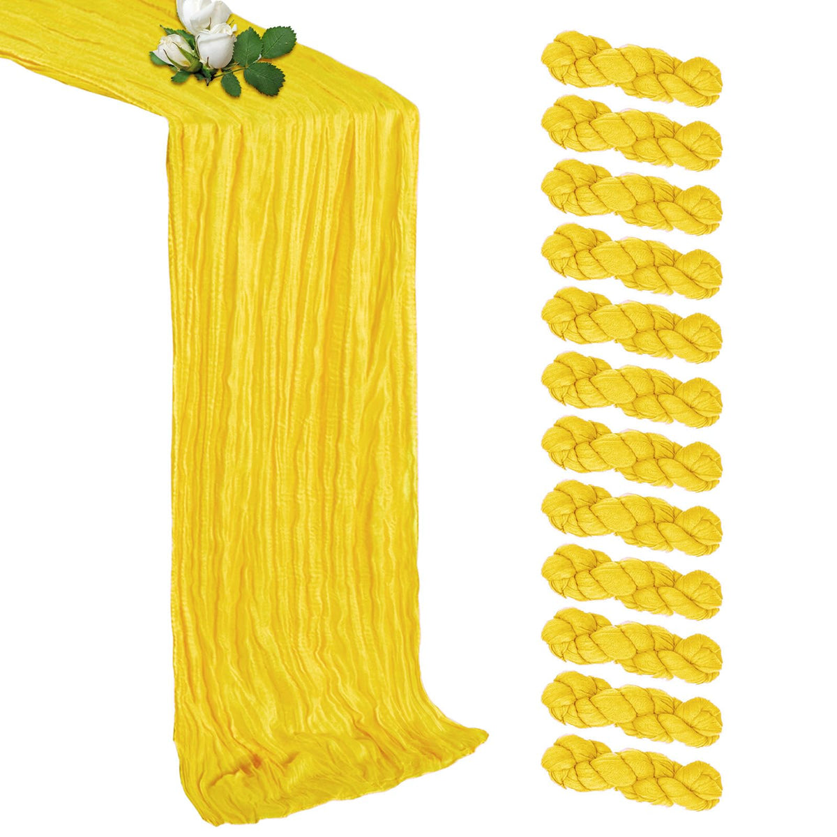 12 Pack Sage Green Table Runner 17 x 108 Inch Cheesecloth