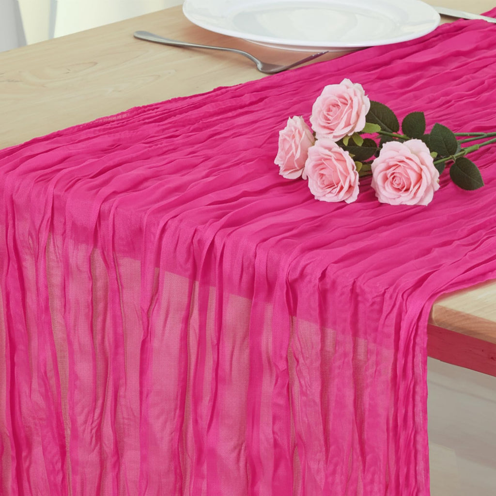 3 Pack Sage Green Cheesecloth Table Runner 120 Inch Boho Wedding Decor