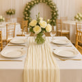 Red Cheesecloth Table Runner, 10 ft Gauze Runner for Wedding Table Decor