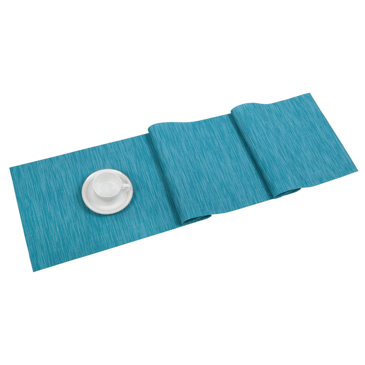 SHACOS Teal Blue Woven Placemats Set of 6 Place Mats for Dining Table