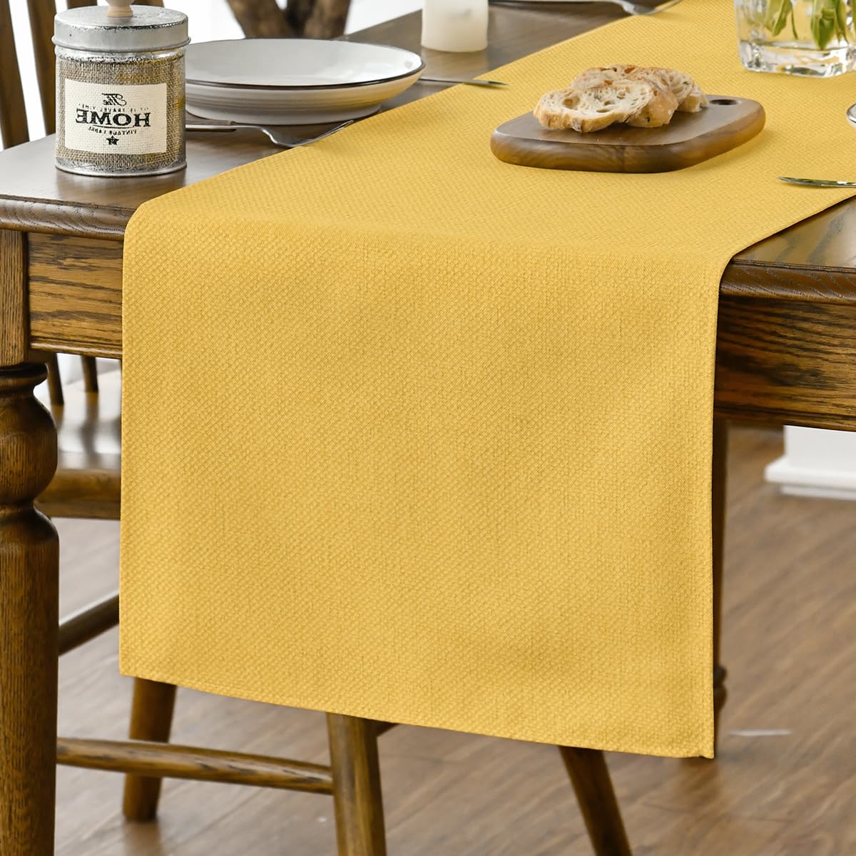 Artoid Mode Light Brown Table Runner, Seasonal Fall Washable Kitchen Dining Table Decoration for Home Party Decor 13x72 Inch