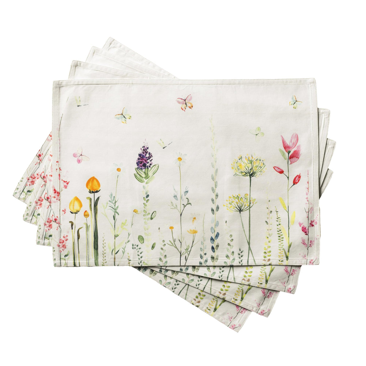 Maison d' Hermine Placemats Set of 4 Reusable 100% Cotton (13"x19")