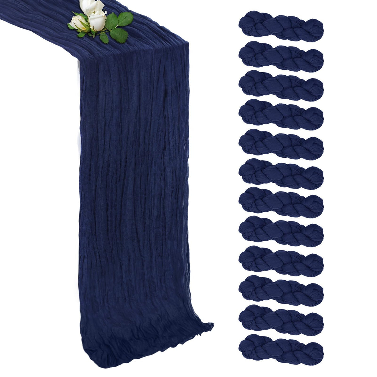 12 Pack Sage Green Table Runner 17 x 108 Inch Cheesecloth