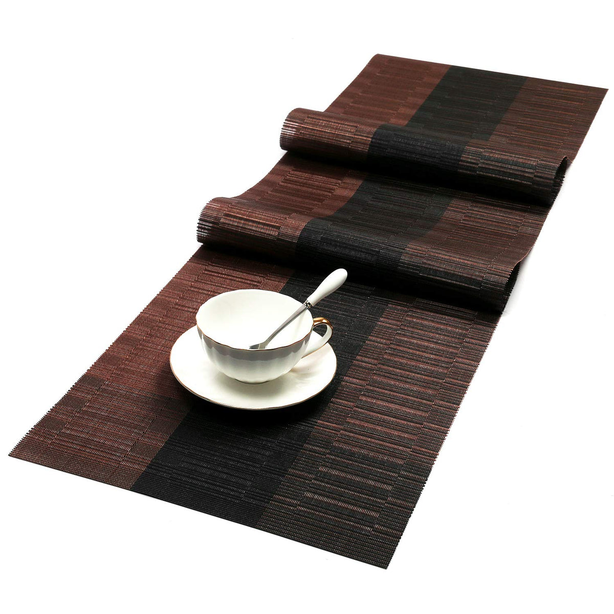 SHACOS Teal Blue Woven Placemats Set of 6 Place Mats for Dining Table