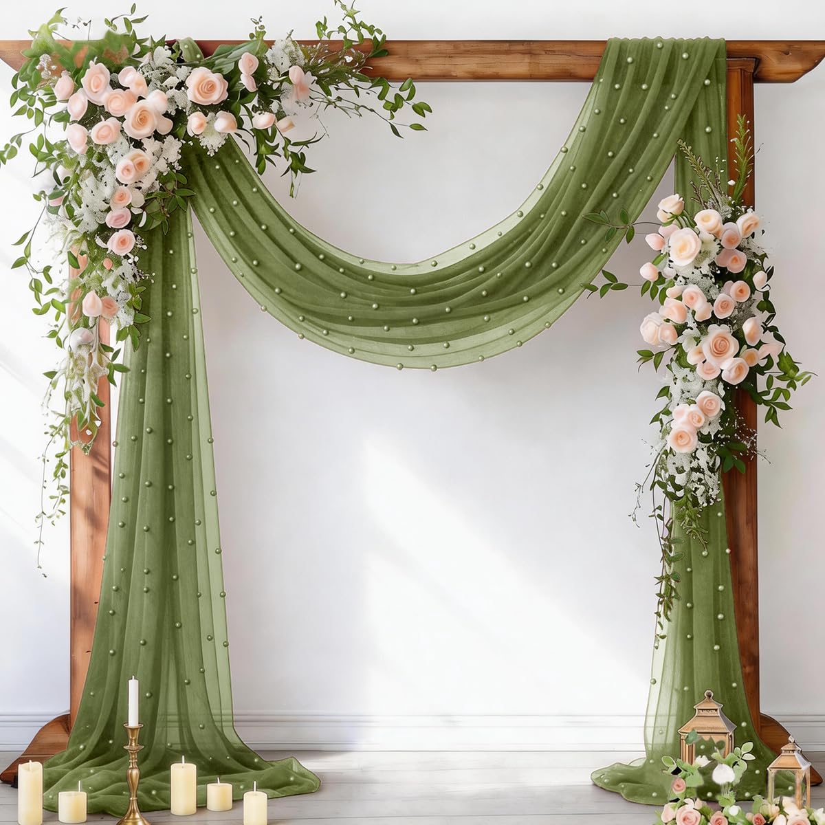 Socomi Pearl Table Runner Fall Tulle Gauze Sheer Wedding Party Home Decor