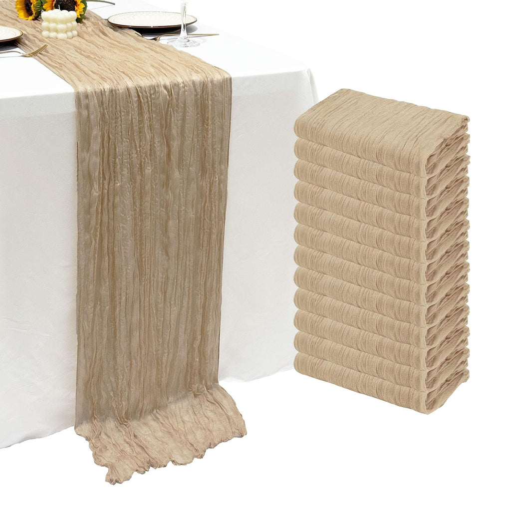 12Pack Dusty Blue Cheesecloth Table Runner 20x120 inch Gauze Table Runner