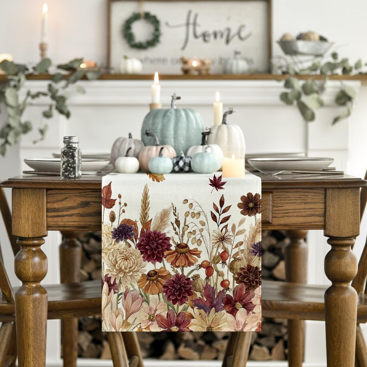 Artoid Mode 210 GSM Fall Table Runner Home Party Decor 13x36 Inch
