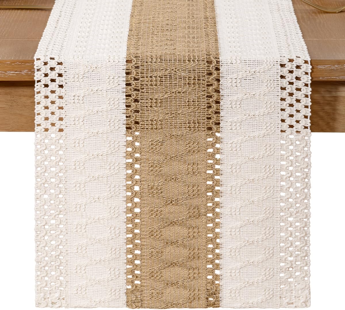 Boho Table Runner Fall Farmhouse Rustic Dining Dresser Scarf Home Decor