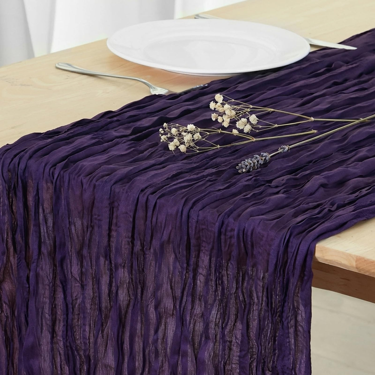 3 Pack Sage Green Cheesecloth Table Runner 120 Inch Boho Wedding Decor