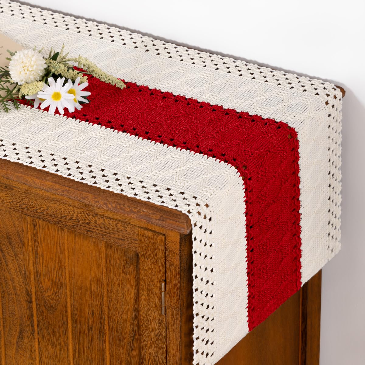 Boho Table Runner Fall Farmhouse Rustic Dining Dresser Scarf Home Decor