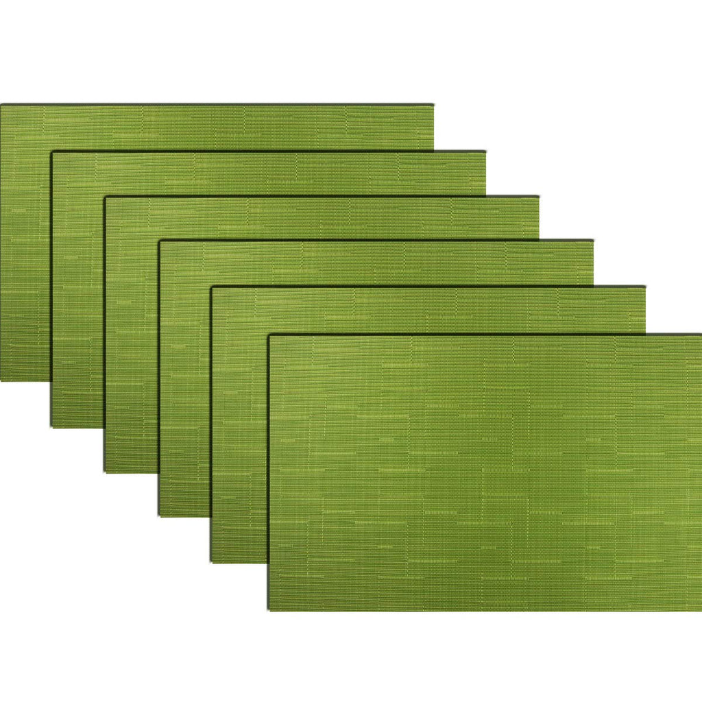 PIGCHCY Placemats,Durable Placemats for Dining Table,Washable Woven Vinyl Kitchen Placemats Set of 4 (Brown)