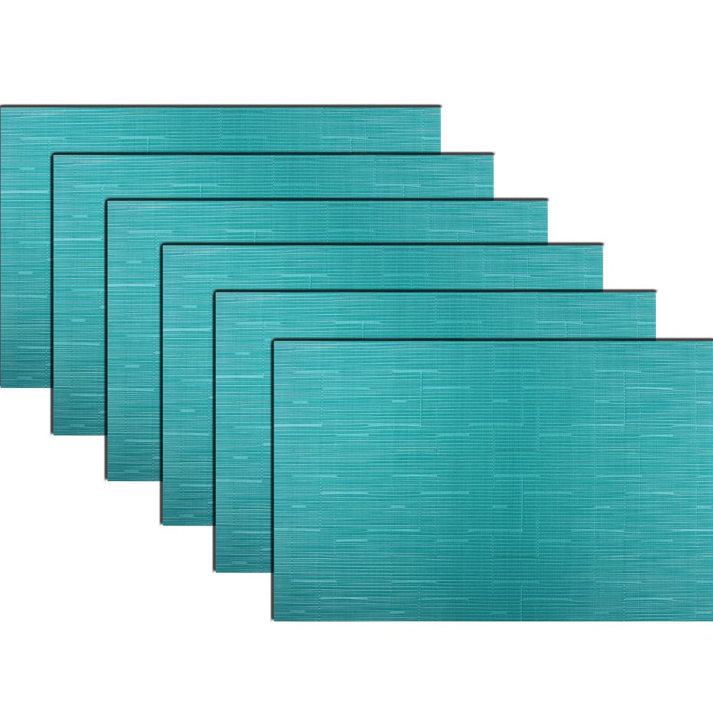 PIGCHCY Placemats,Durable Placemats for Dining Table,Washable Woven Vinyl Kitchen Placemats Set of 4 (Brown)
