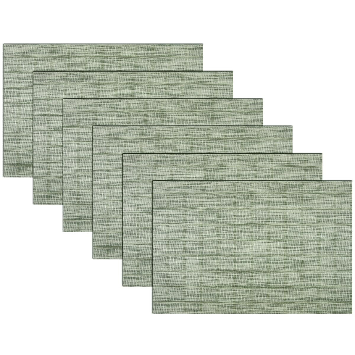 PIGCHCY Placemats,Durable Placemats for Dining Table,Washable Woven Vinyl Kitchen Placemats Set of 4 (Brown)