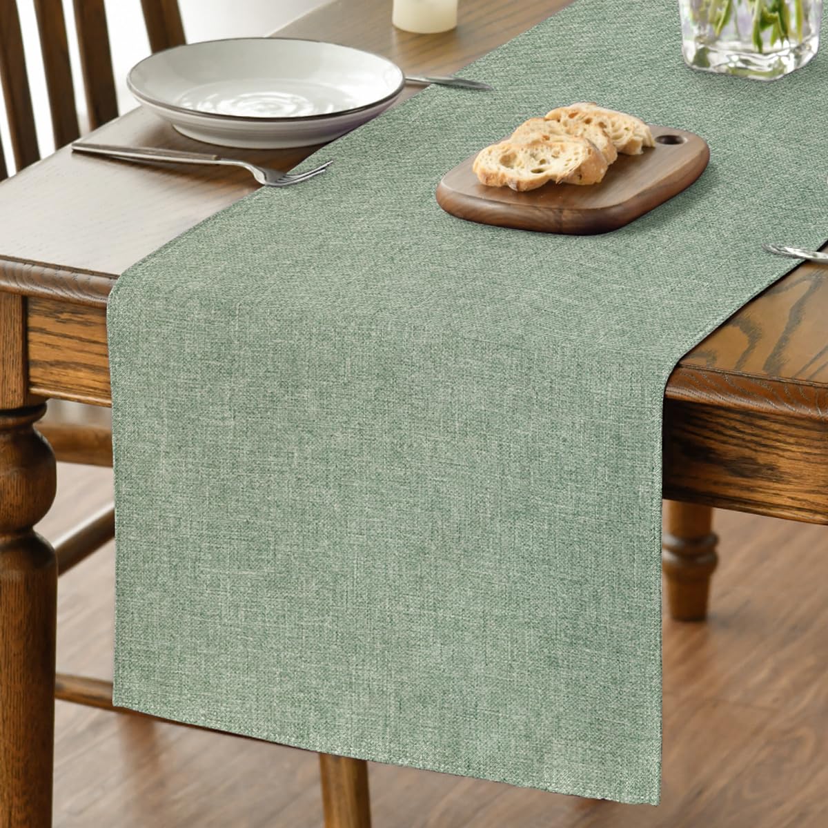 Artoid Mode Light Brown Table Runner, Seasonal Fall Washable Kitchen Dining Table Decoration for Home Party Decor 13x72 Inch