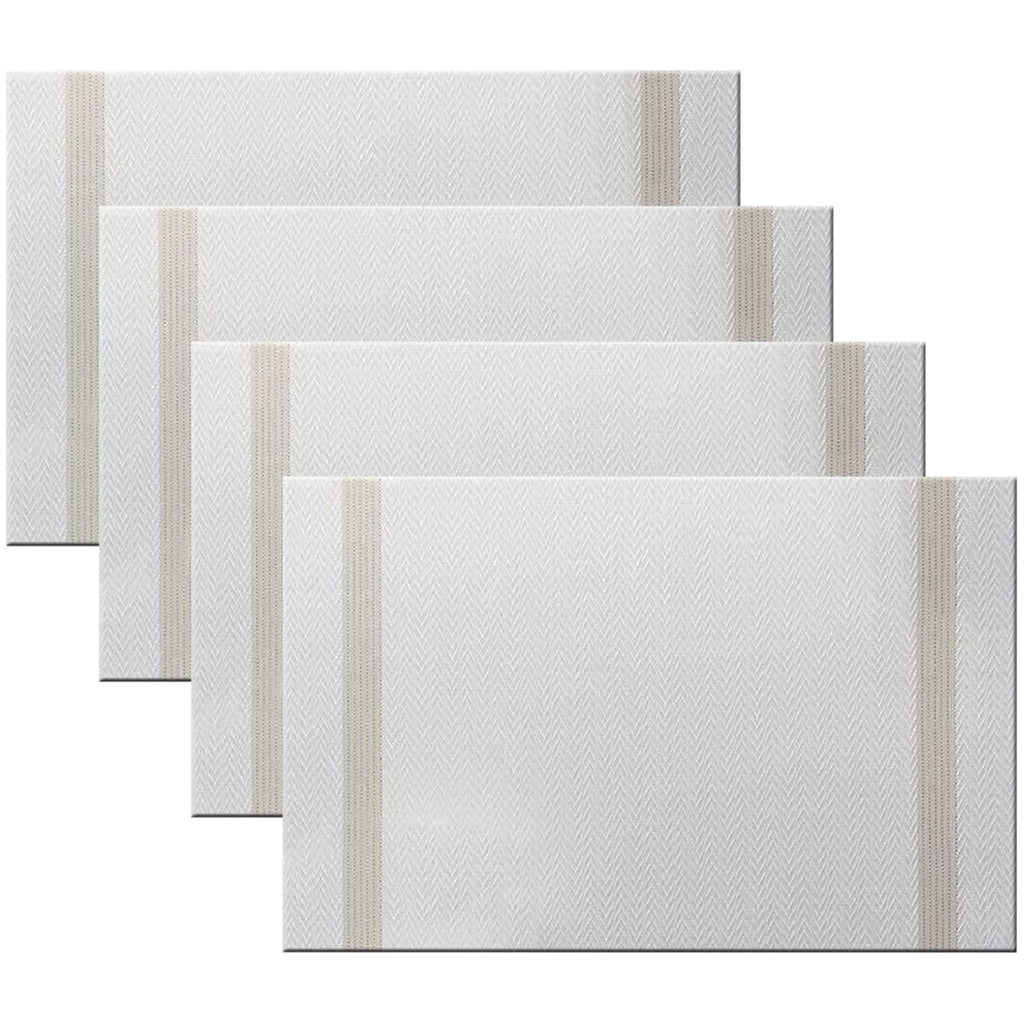 PIGCHCY Placemats,Durable Placemats for Dining Table,Washable Woven Vinyl Kitchen Placemats Set of 4 (Brown)
