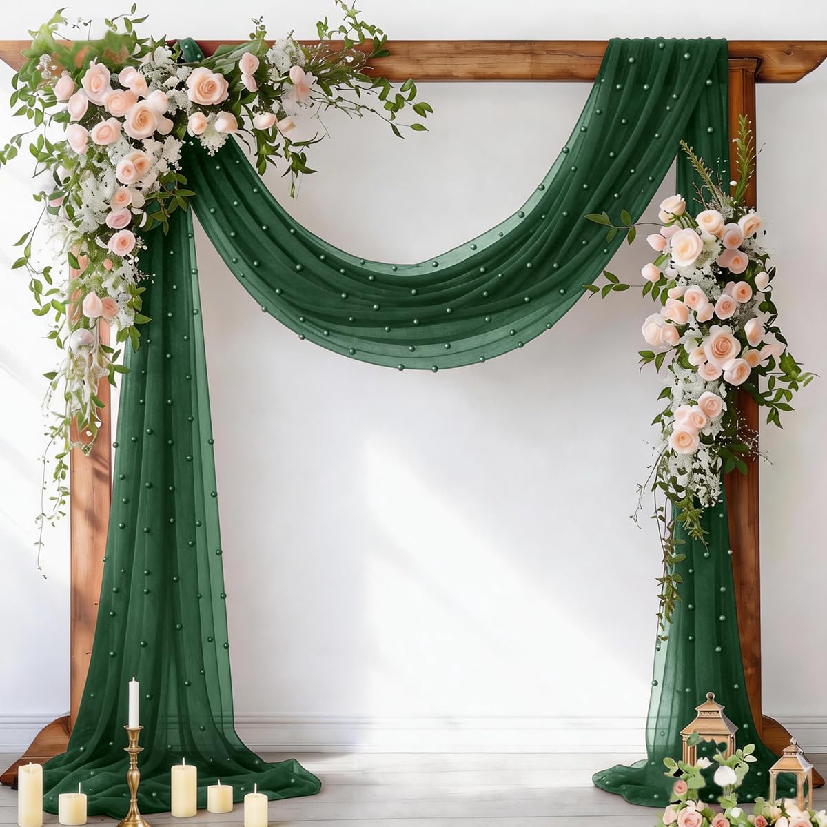 Socomi Pearl Table Runner Fall Tulle Gauze Sheer Wedding Party Home Decor