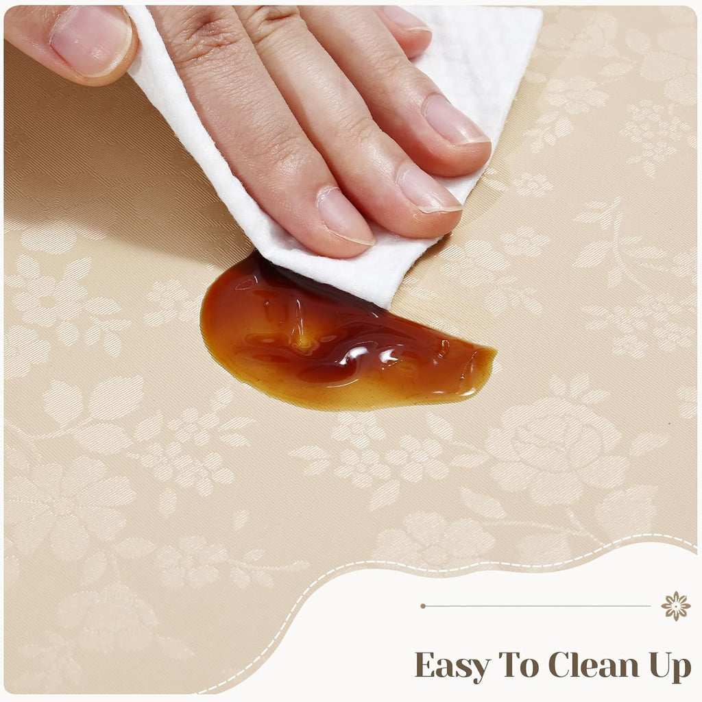 Smiry Rectangle Place Mats, Waterproof Heavy Duty Vinyl Placemats 6 Pack