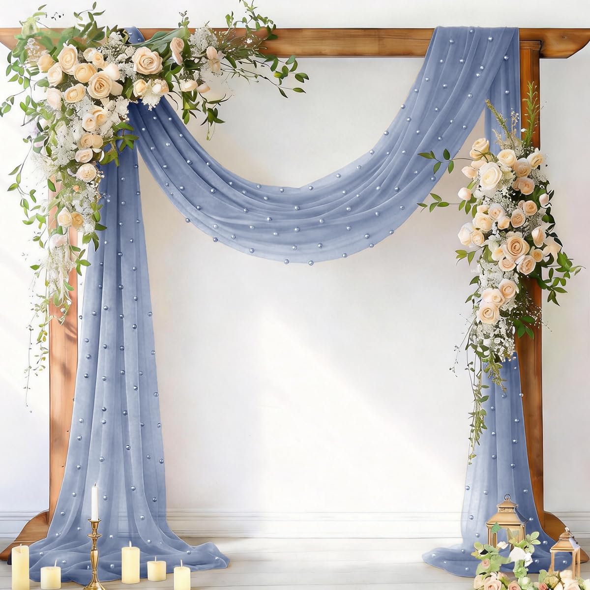 Socomi Pearl Table Runner Fall Tulle Gauze Sheer Wedding Party Home Decor