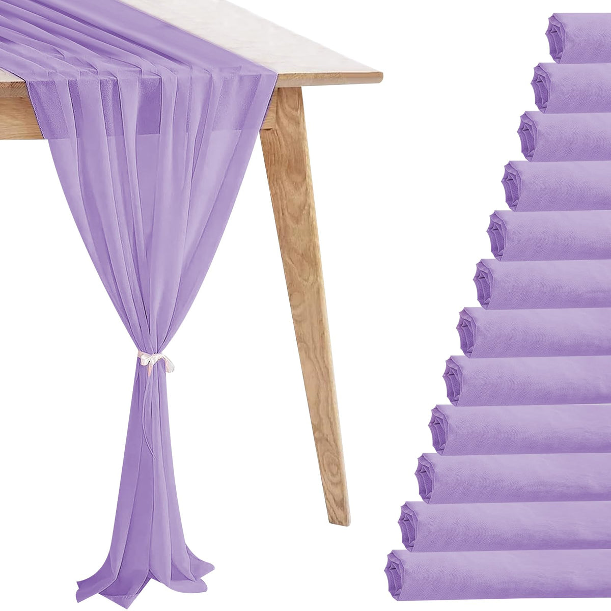 12 Pack Baby Pink Table Runner 10ft Romantic Chiffon Table Runner for Wedding Baby Shower and Birthday Party Cake Table Decorations(120 x 12 in)