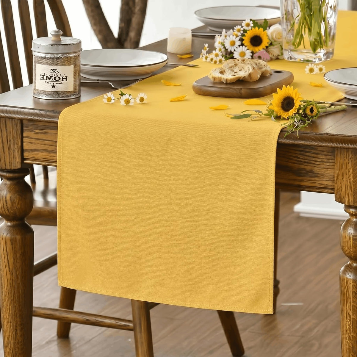Artoid Mode Light Brown Table Runner, Seasonal Fall Washable Kitchen Dining Table Decoration for Home Party Decor 13x72 Inch